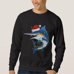 Sweatshirt Amusant Poisson Marlin Xmas Santa Hat Marlin Chri