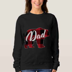 Sweatshirt Amusant Rouge Plaid Chaussure d'Ours de Buffle, Pa