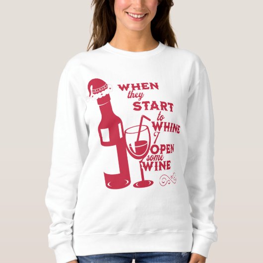 Sweatshirt Amusant Vin de vacances (Devant)