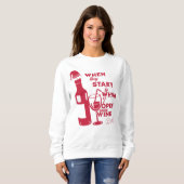 Sweatshirt Amusant Vin de vacances (Devant entier)