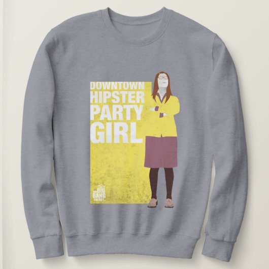 Sweatshirt Amy | Downtown Hipster Party Girl (Design devant)