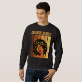Sweatshirt Analyste de comportement Afro afro-américain Noir (Devant entier)