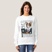 Sweatshirt Analyste de corgi mûre en croisant les nombres (Devant entier)
