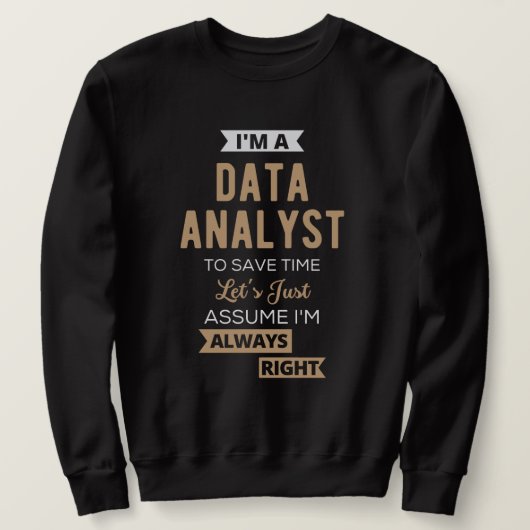 Sweatshirt Analyste de données (Design devant)