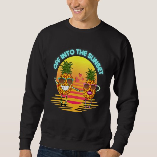 Sweatshirt Ananas avec lunettes de soleil (Devant)
