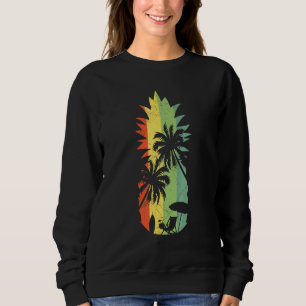 Sweatshirt Ananas Vintage Rétro Plages Aloha Haw Hawaiian