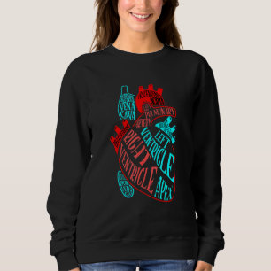Sweatshirt Anatomie Coeur Aorte Docteur Infirmière Cardiologu
