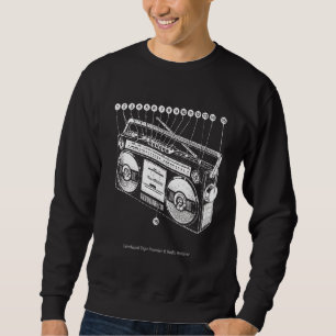 Sweatshirt Anatomie de Boombox Retro 80s 90s Ghetto Blaster H