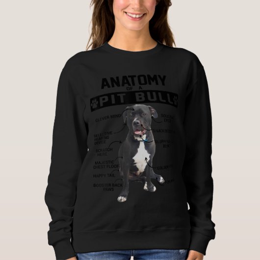 Sweatshirt Anatomie Drôle D'Un Propriétaire De Chien De Compa (Devant)