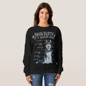 Sweatshirt Anatomie drôle Sibérie Husky Amoureux des chiens (Devant entier)