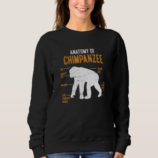 Sweatshirt Anatomie du chimpanzé singe chimpanzé grand singe