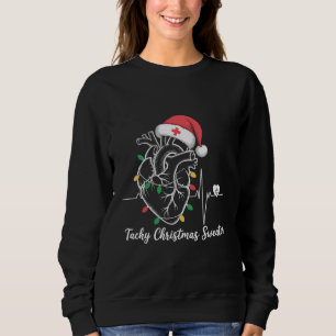 Sweatshirt Anatomie du cœur Noël Infirmière Cardiaque Tachy N