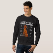Sweatshirt Anatomie du Redbone Coonhound d'un Redbone Coonhou (Devant entier)