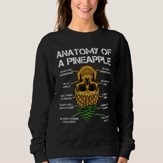 Sweatshirt Anatomie D'Un Ananas À Ananas À Ananas (Devant)