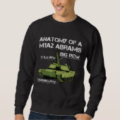 Sweatshirt Anatomie D'Un Char À Char M1a2 Char Papa Vétérinai (Devant)