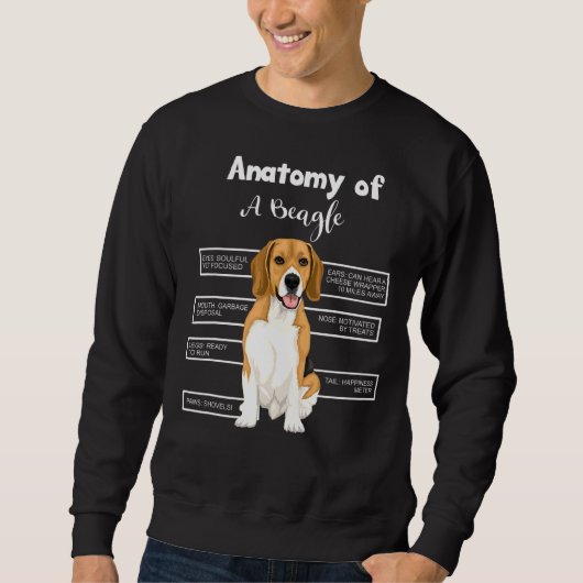 Sweatshirt Anatomie D'Un Chien Beagle (Devant)