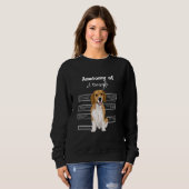 Sweatshirt Anatomie D'Un Chien Drôle Beagle (Devant entier)