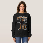 Sweatshirt Anatomie D'Un Chien Rottweiler Équipé (Devant entier)