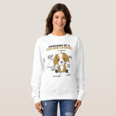 Sweatshirt Anatomie D'Un Cocker Spaniel Cute Chiens Chiot (Devant entier)