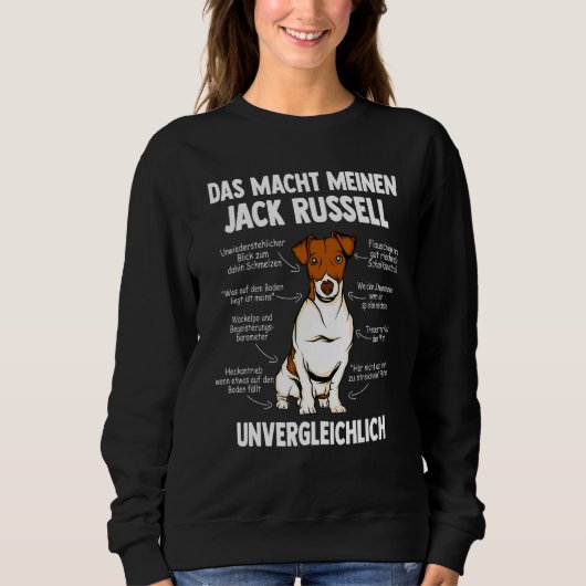 Sweatshirt Anatomie D'Un Jack Russell Terrier (Devant)