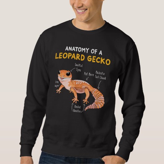 Sweatshirt Anatomie D'Un Léopard Gecko Gecko Maman Reptile Pa (Devant)