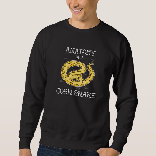 Sweatshirt Anatomie d'un serpent des blés (Devant)