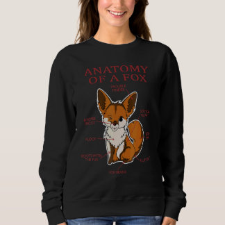 Sweatshirt Anatomy Of A Fox  Cute Sweet Carnivore  Animal 2