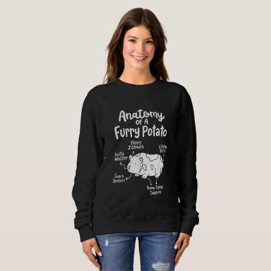 Sweatshirt Anatomy of a Furry Potato Guinea Pig (Devant entier)
