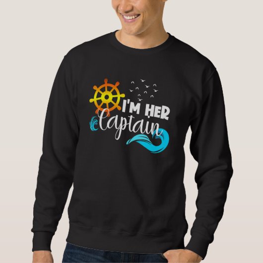 Sweatshirt Anchor Captain Couple Cruise Valentine's Day Match (Devant)