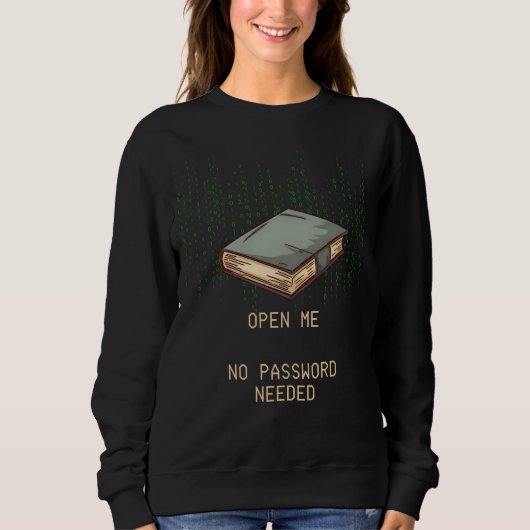 Sweatshirt Ancien livre avec devis de code binaire pour Geek  (Devant)