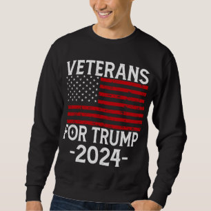 Sweatshirt Anciens combattants pour Trump 2024 Pro Trump