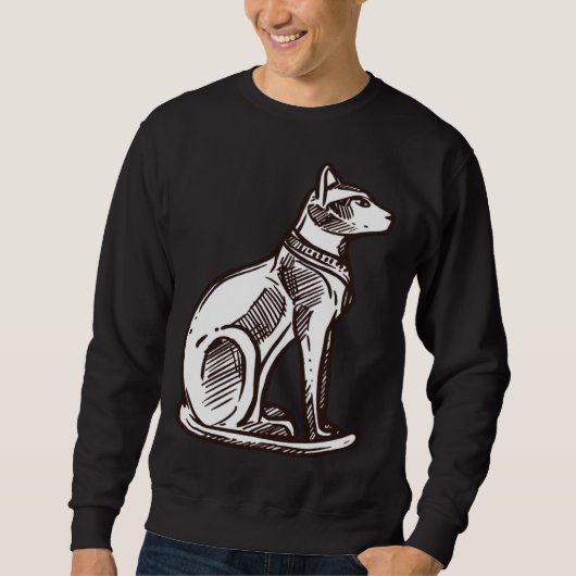 Sweatshirt Ancient Egypt Cat Goddess Sacred Animal Deity God (Devant)
