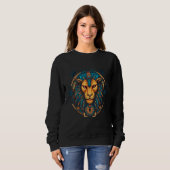 Sweatshirt Ancient Egypt Style Leo Zodiac Design (Devant entier)