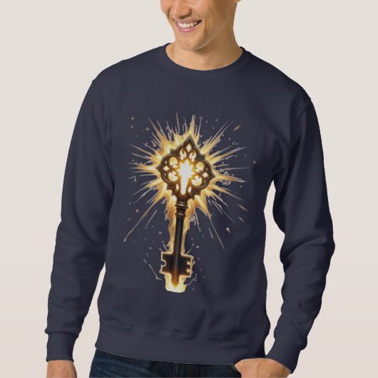 Sweatshirt Ancient Fantasy Key with Magical Light – Radiant E (Devant)