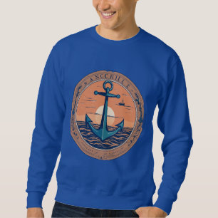 Sweatshirt Ancre minimaliste - Symbole de la conception de fo