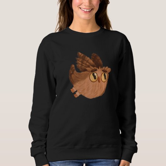 Sweatshirt And Cute Papa Owl (Devant)
