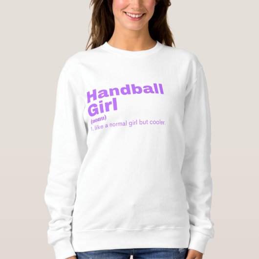 Sweatshirt andball Girl - Handball (Devant)