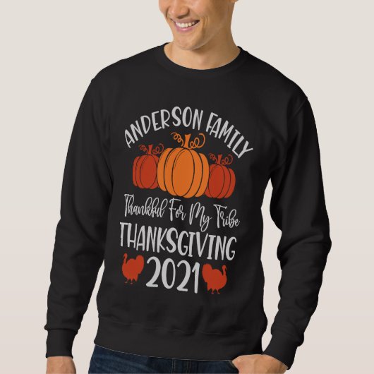 Sweatshirt Anderson Famille Thanksgiving 2021 - Correspondanc (Devant)
