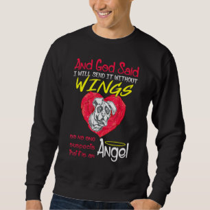 Sweatshirt Ange de boxer sans ailes animal de compagnie