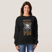 Sweatshirt Ange gardien Pug (Devant entier)