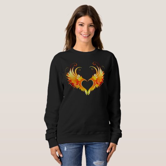 Sweatshirt Angel Fire Heart with Wings (Devant entier)