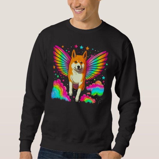 Sweatshirt Angel Heaven Shiba Inu Dog (Devant)