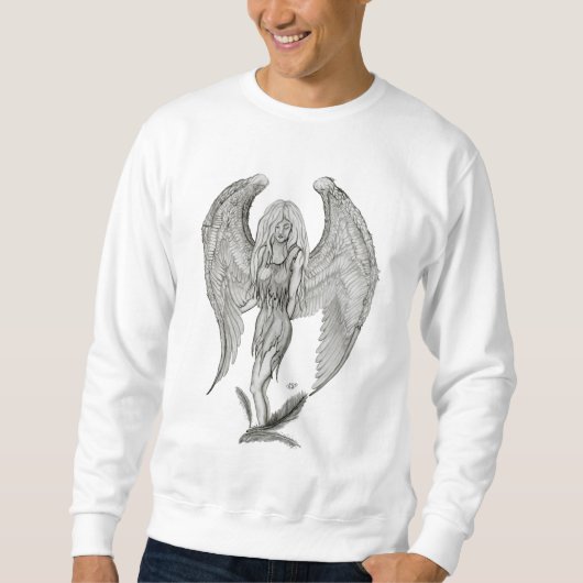 Sweatshirt Angel, Noir et Blanc (Devant)