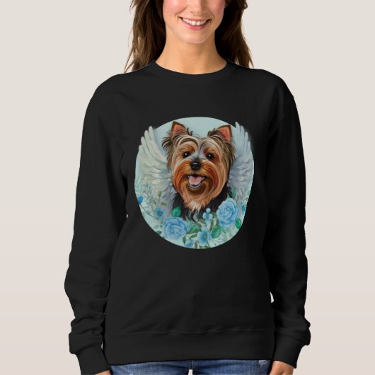 Sweatshirt Angel Yorkie with WIngs Yorkshire Terrier Dog Memo (Devant)