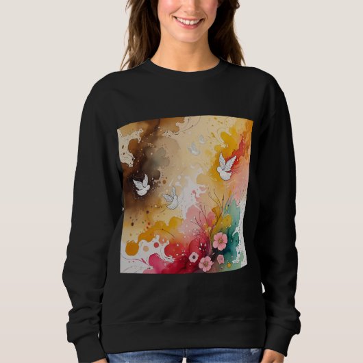 Sweatshirt Anges abstraits (Devant)