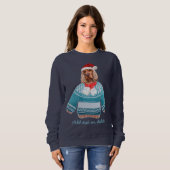 Sweatshirt Anglais Cocker Espagnol Xmas Vilain Chien de Noël  (Devant entier)