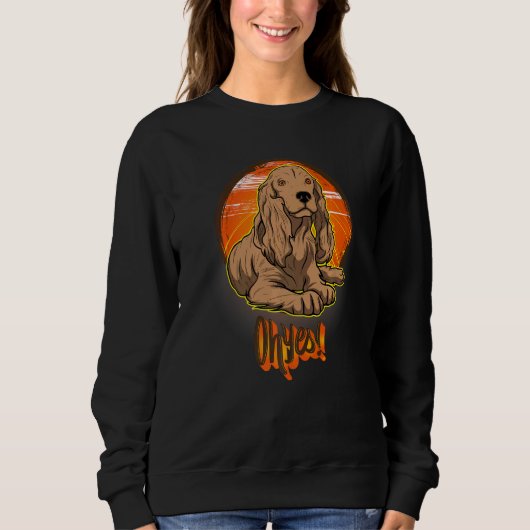 Sweatshirt Anglais Cocker Spaniel Chien race 63 (Devant)