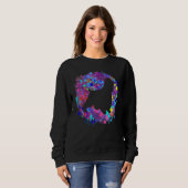 Sweatshirt Anglais Cocker Spaniel Chien Rose Aquarelle Art (Devant entier)