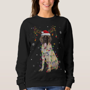 Sweatshirt Anglais Mastiff Christmas Reindeer Christmas Light