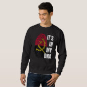 Sweatshirt Angola Drapeau Adn empreintes digitales Mois de l' (Devant entier)